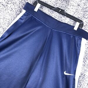 Nike Pants Mens Medium Blue Dri-FIT Track Side Stripe Knit Zip Ankle Athletic